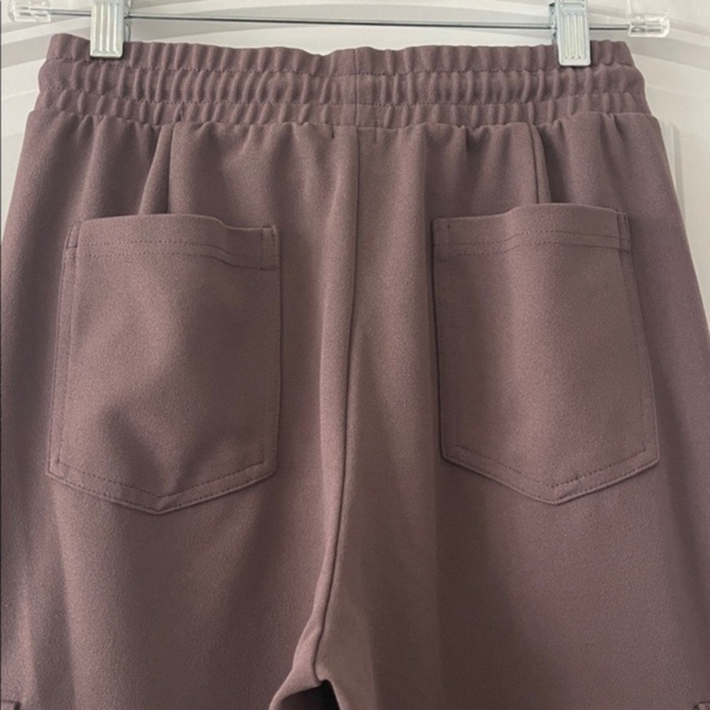 Womens Muted Plum Cargo Jogger Pants Small - Picture 7 of 8